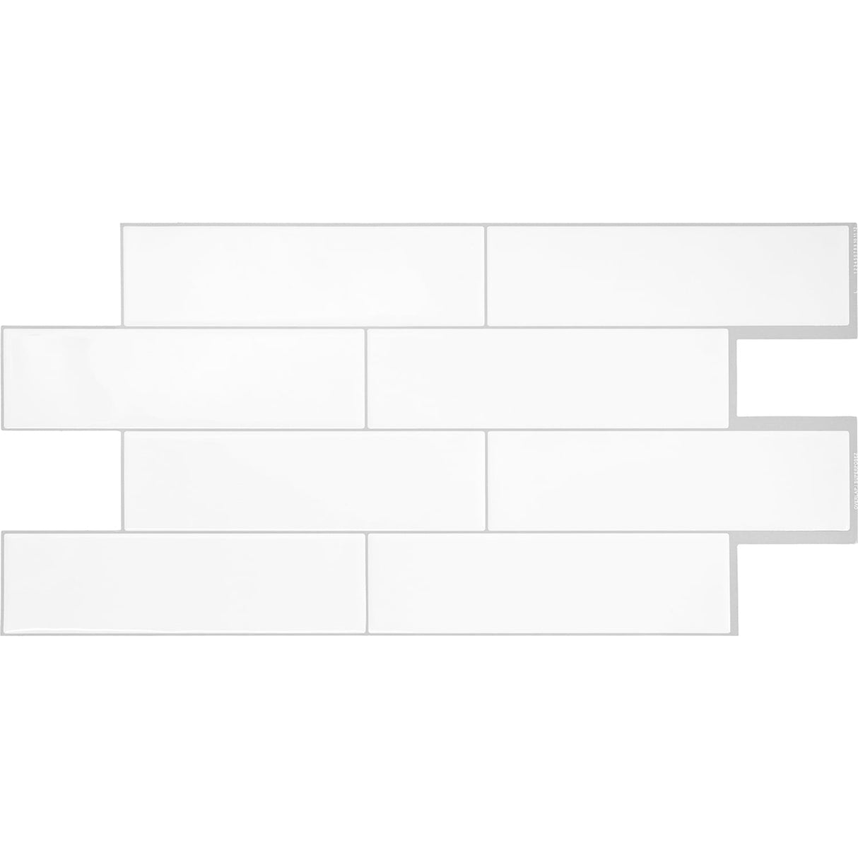 Smart Tiles 10.88 in. W X 22.56 in. L White Mosaic Vinyl Adhesive Wall Tile 2 pc