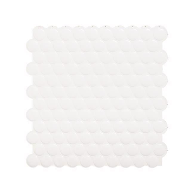 Smart Tiles 8.95 in. W X 8.98 in. L White Glazed Vinyl Adhesive Wall Tile 4 pc