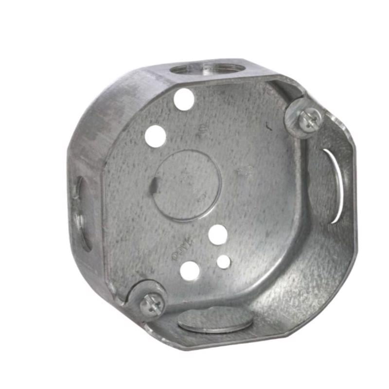 Southwire New and Old Work Octagon Galvanized Steel Weatherproof Box Silver