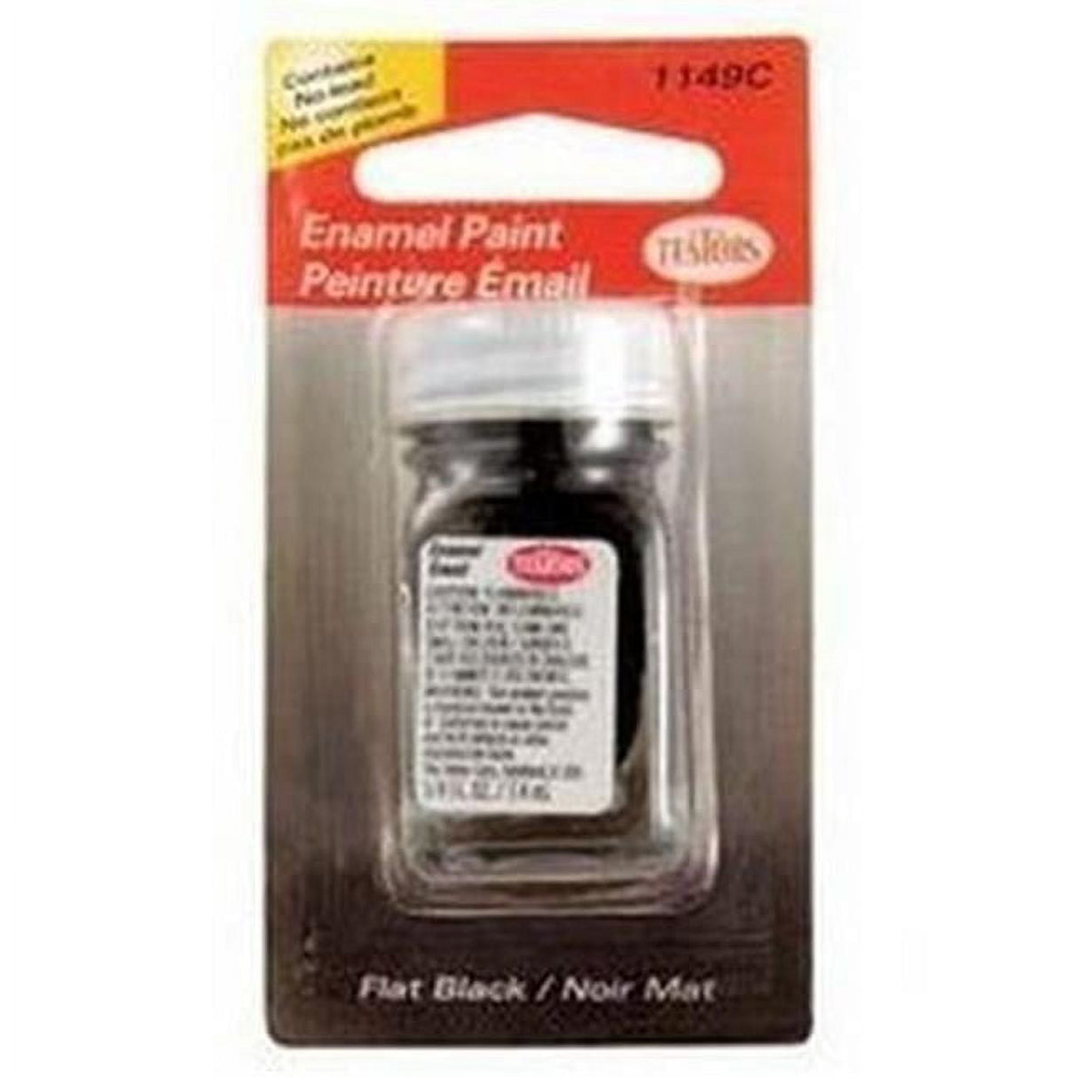 Testors Flat Black Hobby Paint 0.25 oz