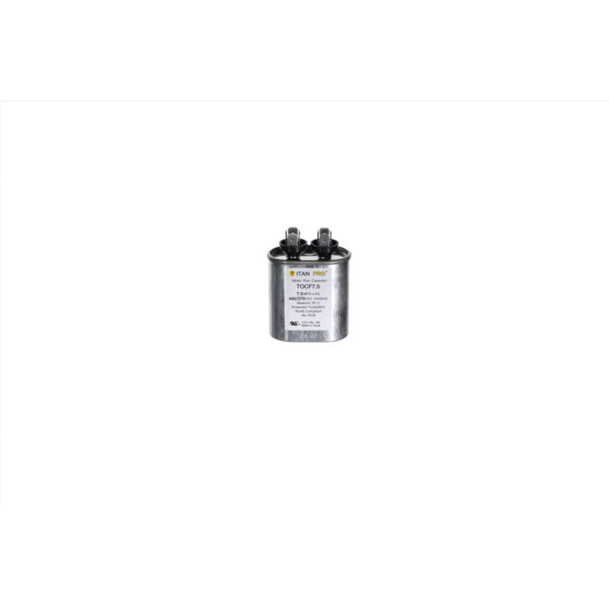 Titan Pro 7.5 MFD 440 V Oval Run Capacitor