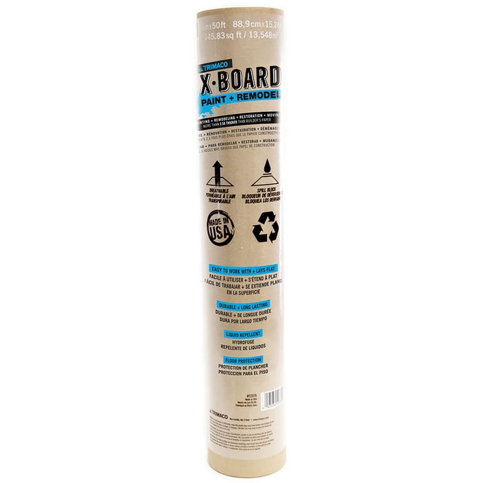 Trimaco X-Board Surface Protection 35 in. W X 50 ft. L Brown 1 pc