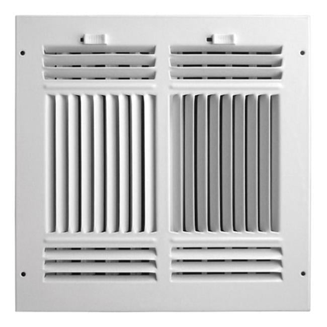 Tru Aire 10 in. H X 10 in. W 4-Way Powder Coat White Steel Wall/Ceiling Register