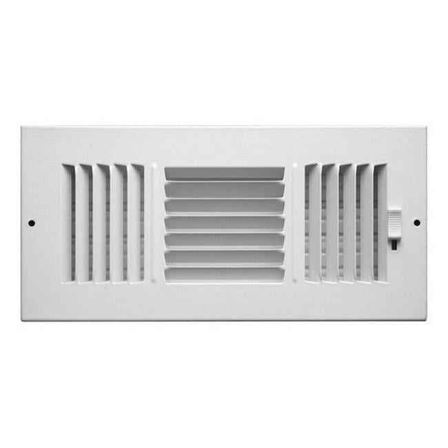 Tru Aire 4 in. H X 12 in. W 3-Way Powder Coat White Steel Wall/Ceiling Register