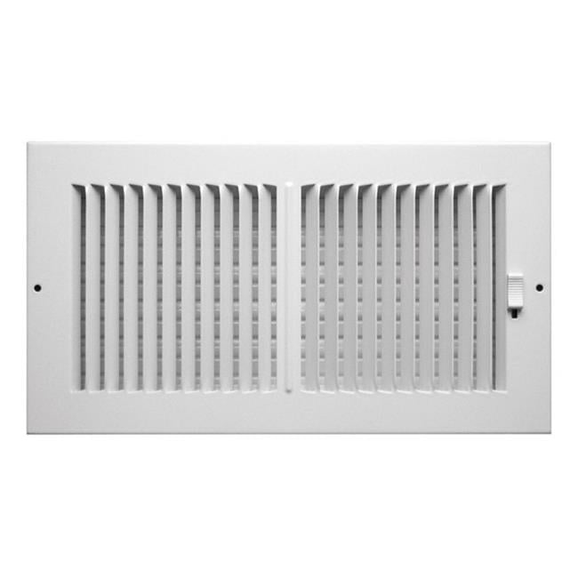 Tru Aire 6 in. H X 12 in. W 2-Way Powder Coat White Steel Wall/Ceiling Register