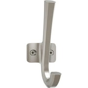 National Hardware Powell Medium Satin Nickel Silver Aluminum 4-15/16 in. L Angled Hook 60 lb 1 pk