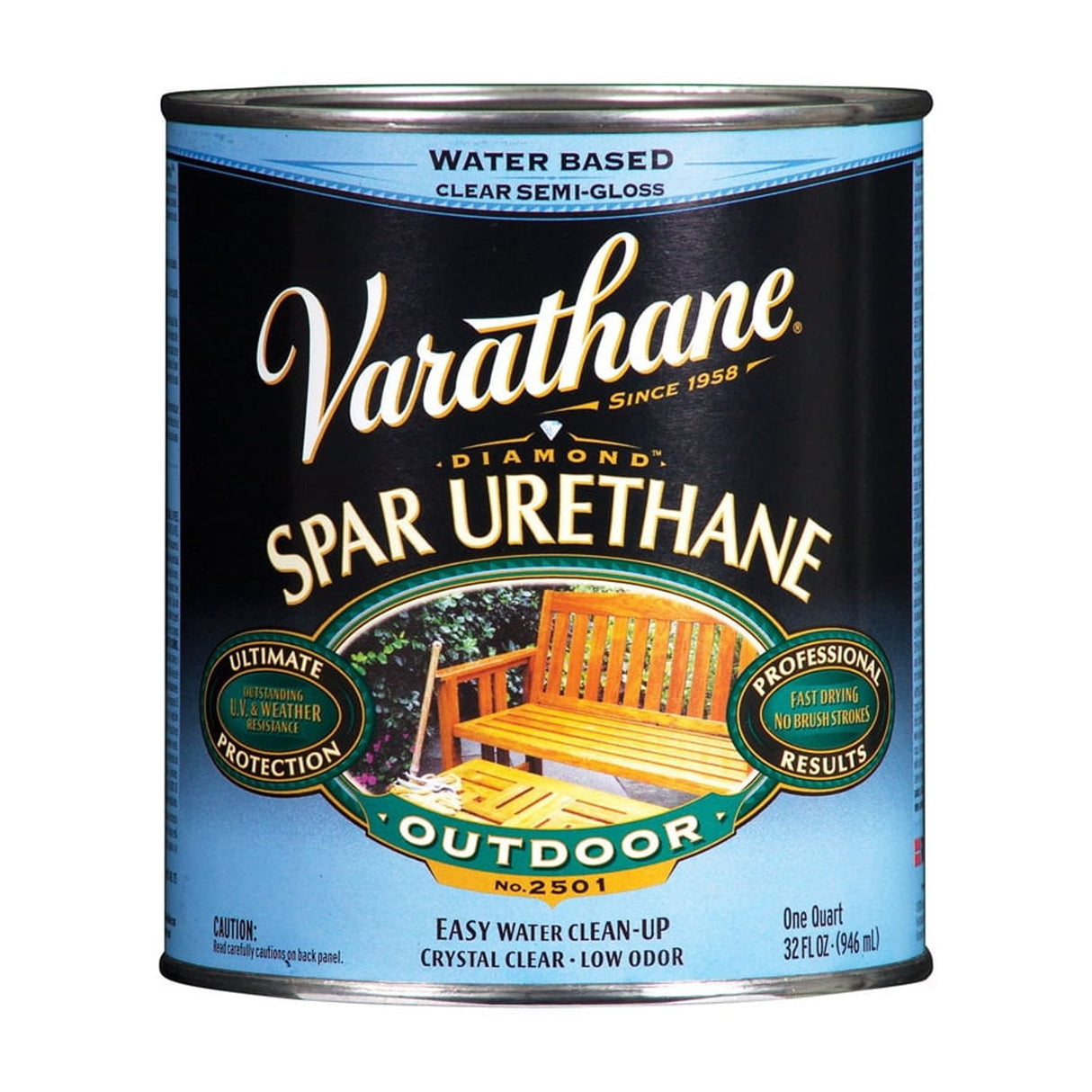 Varathane Ultimate Semi-Gloss Clear Water-Based Spar Urethane 1 qt