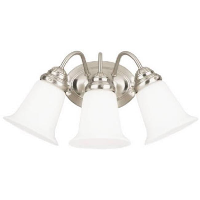 Westinghouse 3-Light Brushed Nickel White Wall Sconce