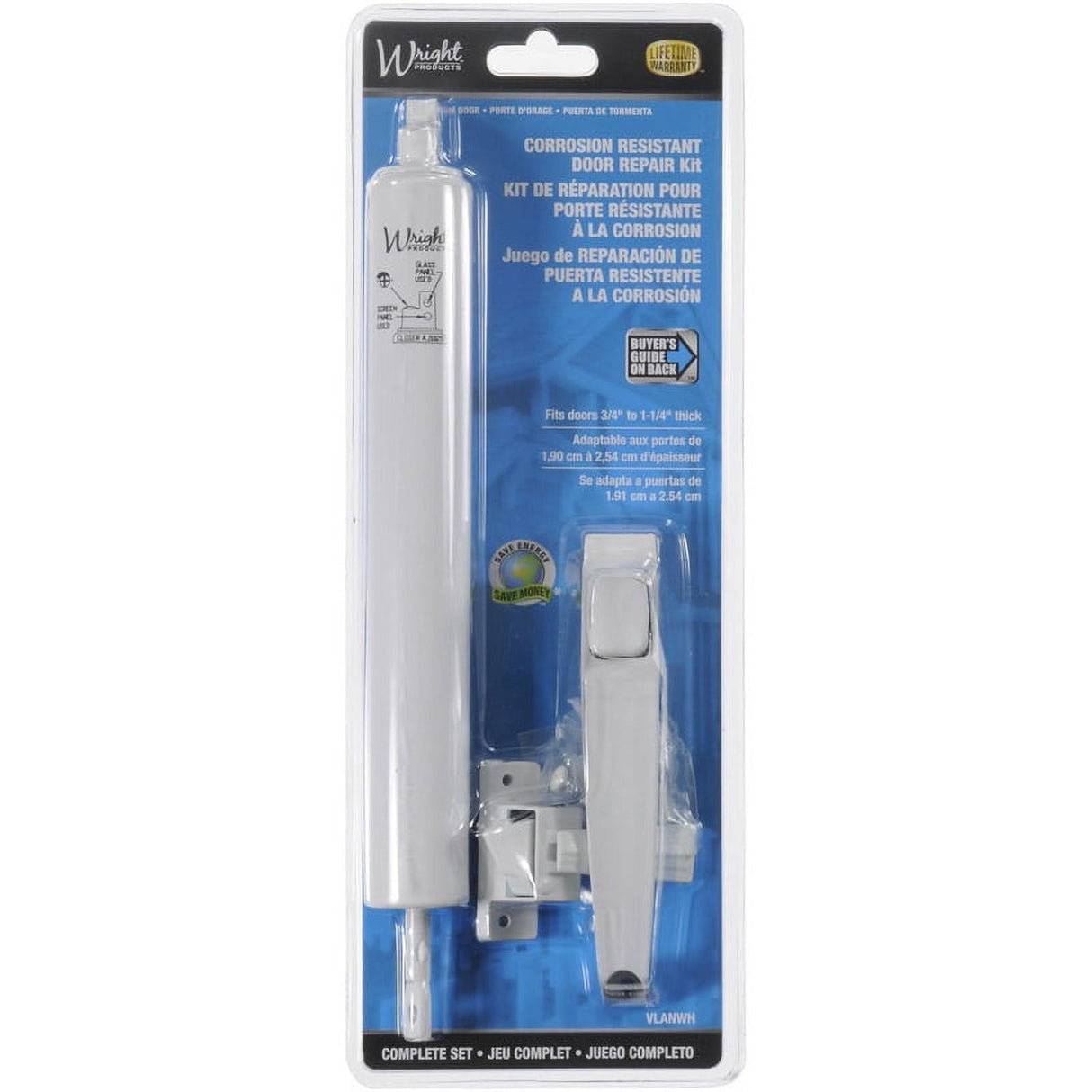 Wright White Steel Lanai Door Repair Kit 1 pk