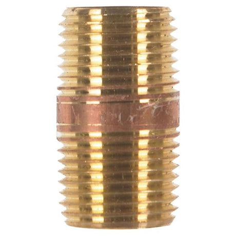 1/2 in. MPT X 1/2 in. D MPT Red Brass Nipple 1-1/2 in. L
