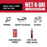 Gardner WET-R-DRI Gloss Black Patching Cement All-Weather Roof Cement 10 oz