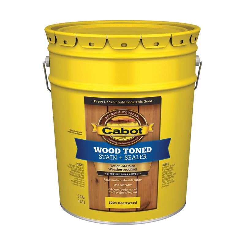 Cabot Wood Toned Transparent Heartwood Oil-Based Deck and Siding Stain 5 gal