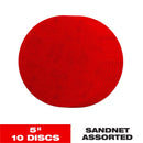 Diablo SandNet 5 in. L X 5 in. W Assorted Grit Ceramic Blend Sanding Disc 10 pk