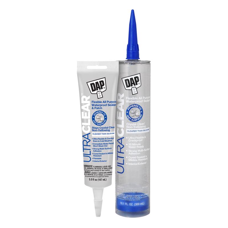 DAP Ultra Clear Synthetic Rubber All Purpose Waterproof Sealant 5 oz