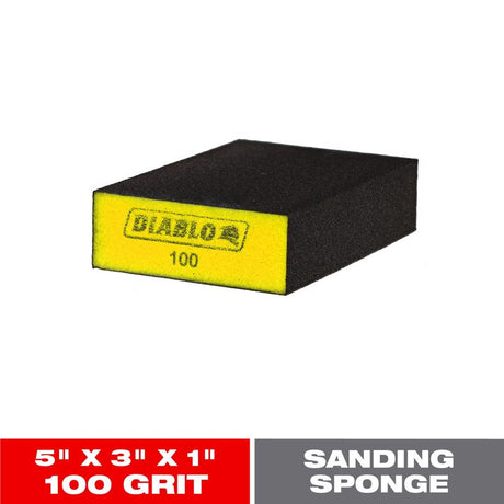 Diablo 5 in. L X 3 in. W X 1 in. 100 Grit Fine Flat Surface Sanding Sponge