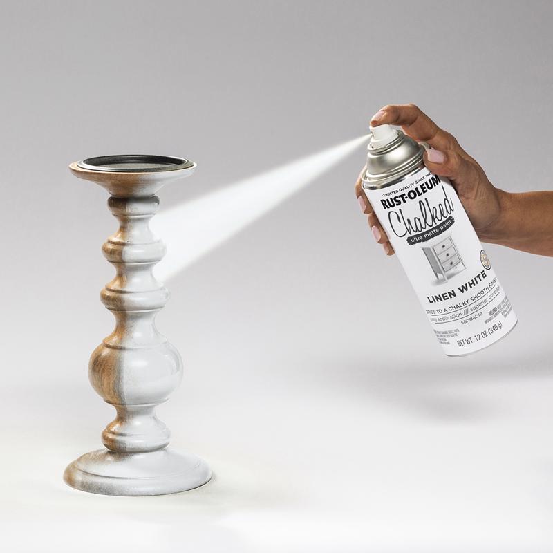 Rust-Oleum Chalked Ultra Matte Linen White Oil-Based Acrylic Sprayable Chalk Paint 12 oz