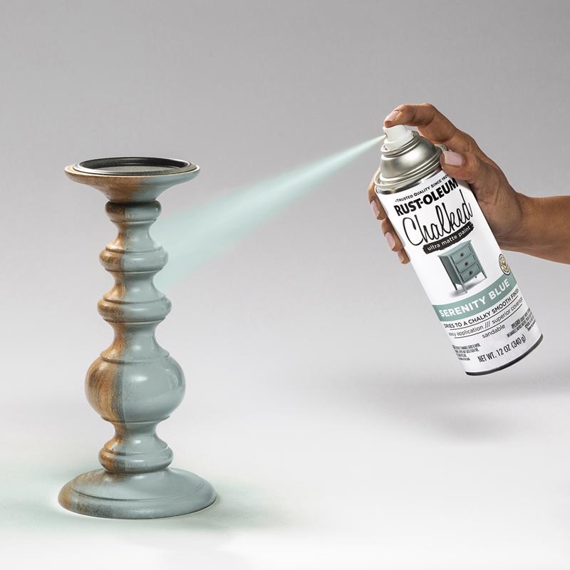 Rust-Oleum Chalked Ultra Matte Serenity Blue Oil-Based Acrylic Sprayable Chalk Paint 12 oz