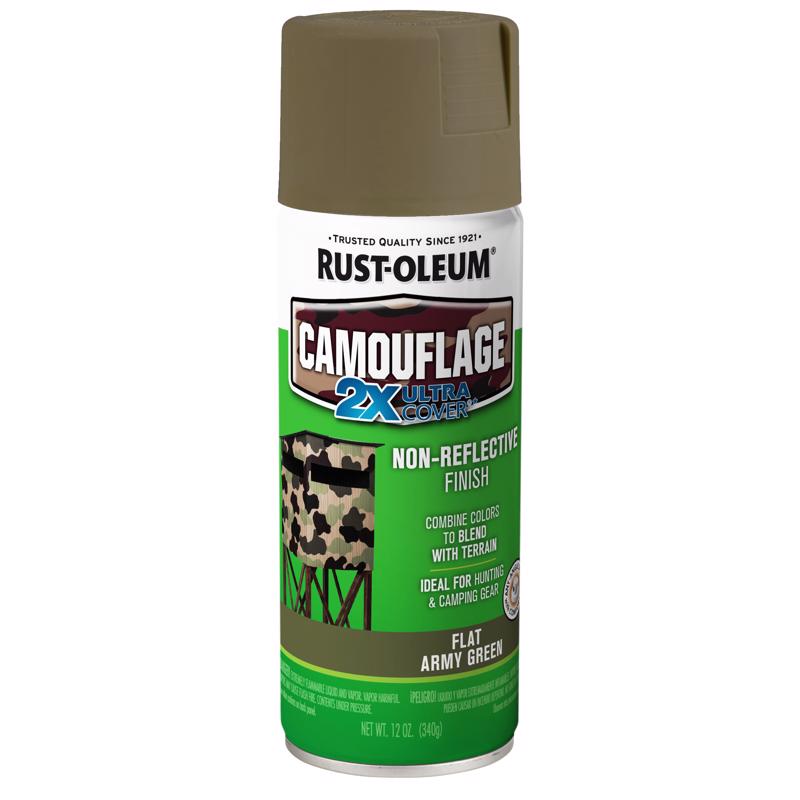 Rust-Oleum Specialty Flat Army Green Camouflage Spray Paint 12 oz