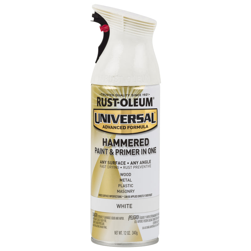 Rust-Oleum Universal Hammered White Paint+Primer Spray Paint 12 oz