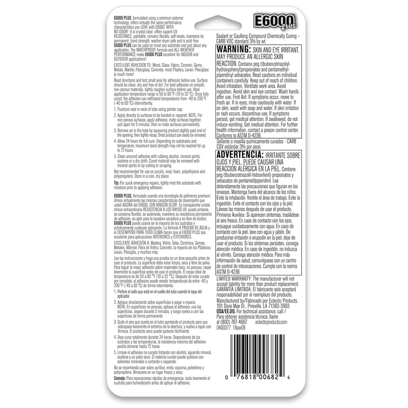 E6000 High Strength All-Weather Adhesive 1.9 oz