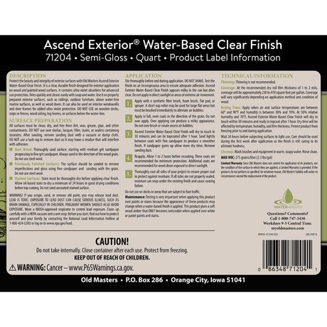 ASCEND FINISH SG CLR 1QT