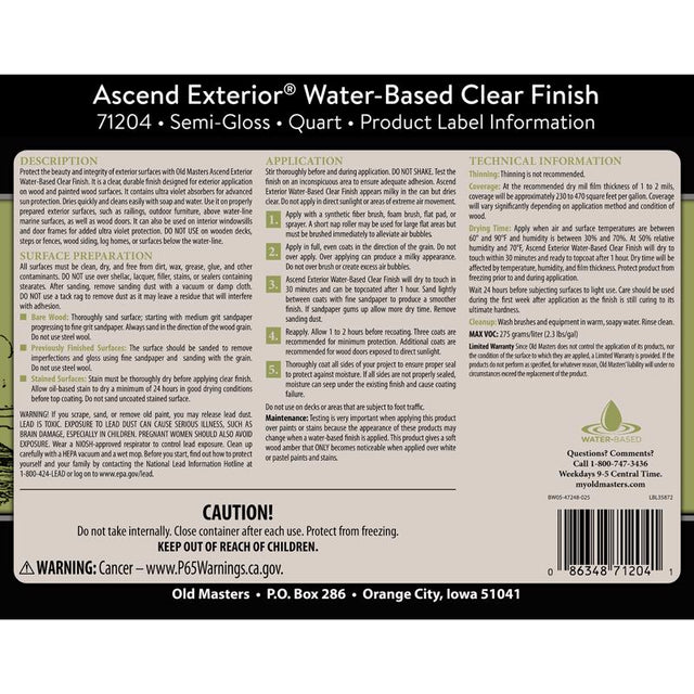 ASCEND FINISH SG CLR 1QT