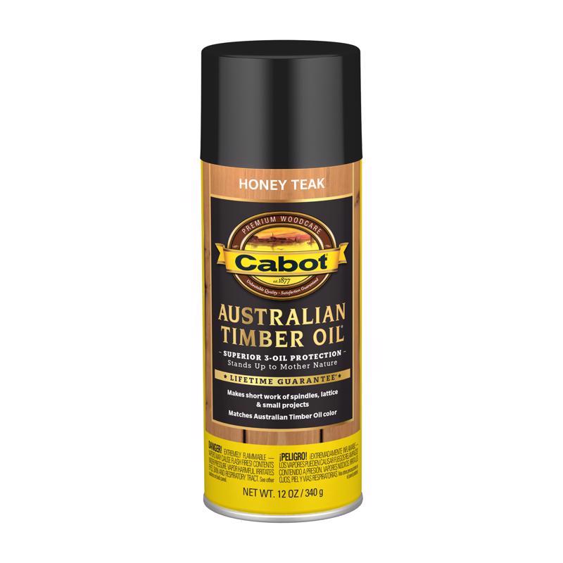 Cabot Australian Timber Oil Aerosol Transparent Honey Teak Oil-Based Australian Timber Oil 12 oz