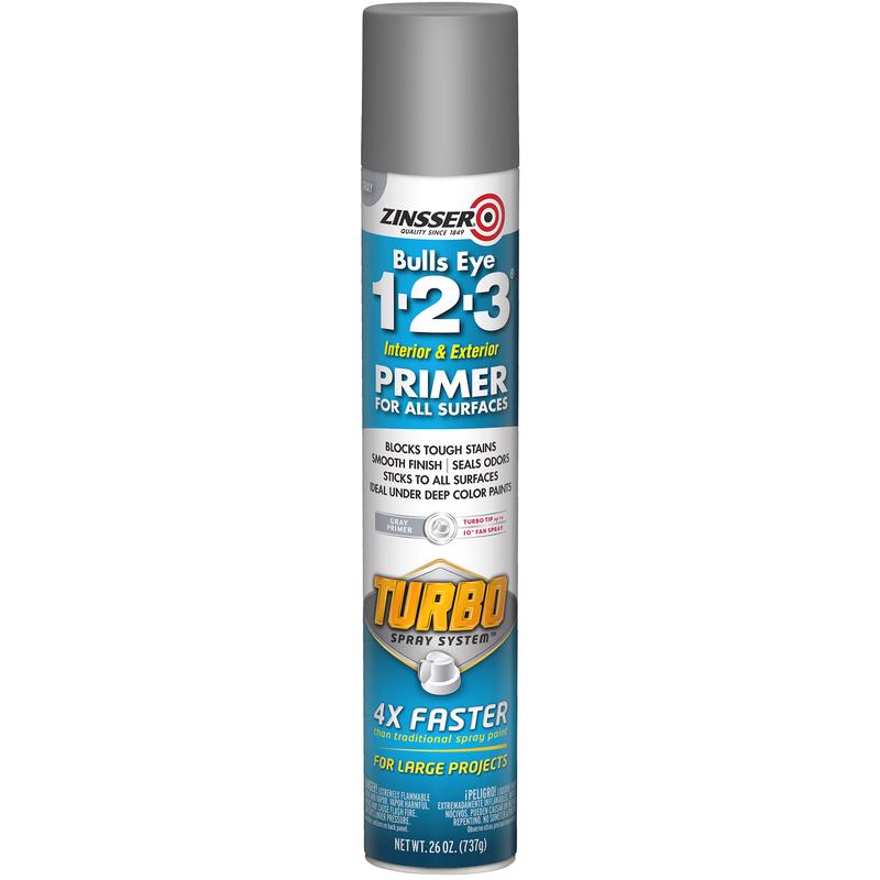 Zinsser Bulls Eye 123 Turbo Gray Oil-Based Alkyd Oil Primer 26 oz