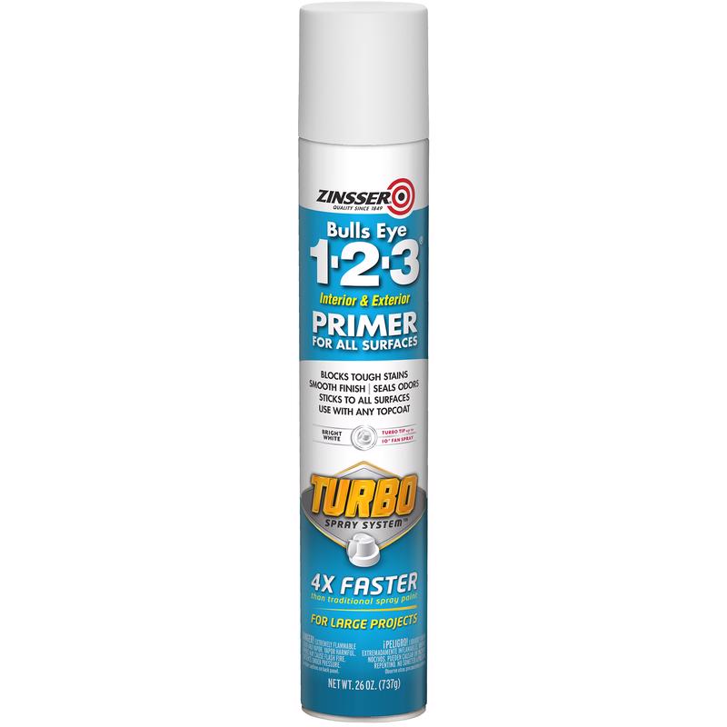 Zinsser Bulls Eye 123 Turbo Bright White Oil-Based Alkyd Oil Primer 26 oz