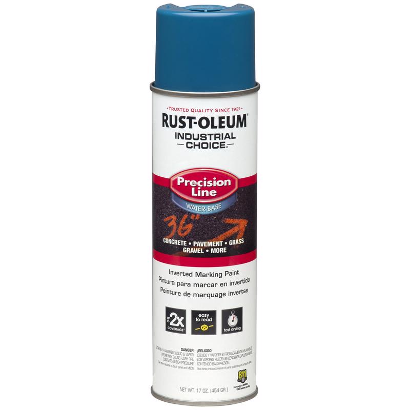 Rust-Oleum Industrial Choice Caution Blue Inverted Marking Paint 17 oz