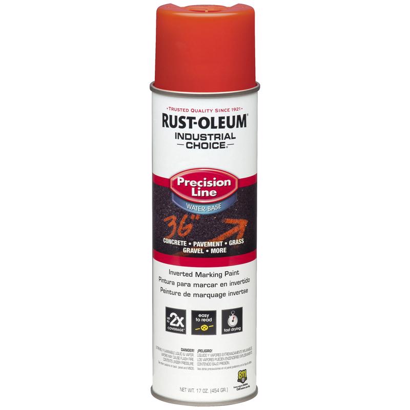 Rust-Oleum Industrial Choice Fluorescent Red Inverted Marking Paint 17 oz