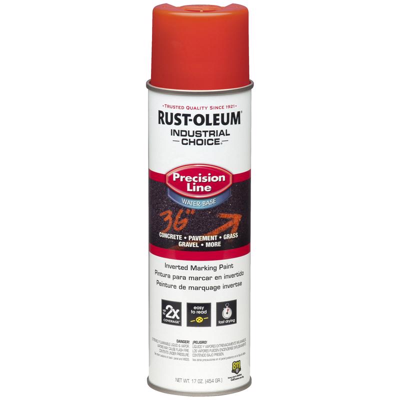 Rust-Oleum Industrial Choice Fluorescent Red Inverted Marking Paint 17 oz