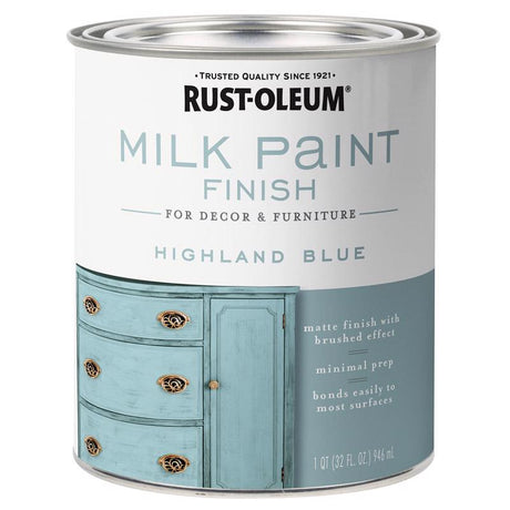 Rust-Oleum Matte Highland Blue Water-Based Acrylic Milk Paint 1 qt