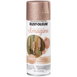 Rust-Oleum Imagine Glitter Rose Gold Spray Paint 10.25 oz