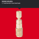 Craftsman Brass Universal Swivel Coupler 1/4 in. Female 1 pc