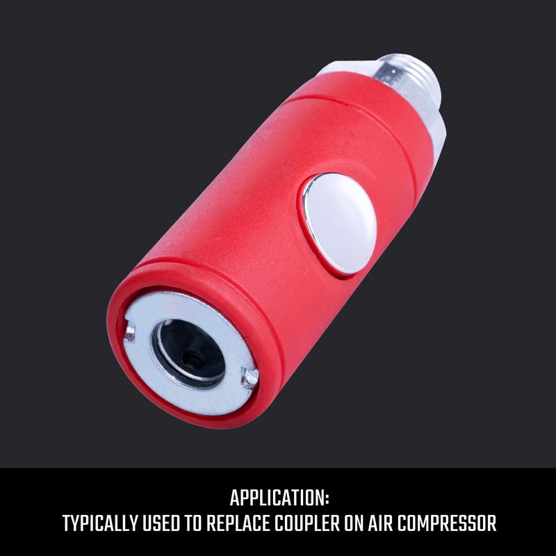 Craftsman Aluminum Push-Button Universal Coupler 1/4 in. Male 1 pc