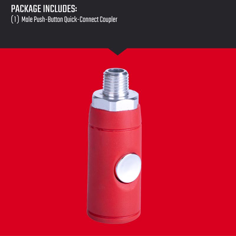 Craftsman Aluminum Push-Button Universal Coupler 1/4 in. Male 1 pc