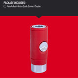 Craftsman Aluminum Push-Button Universal Coupler 1/4 in. Female 1 pc