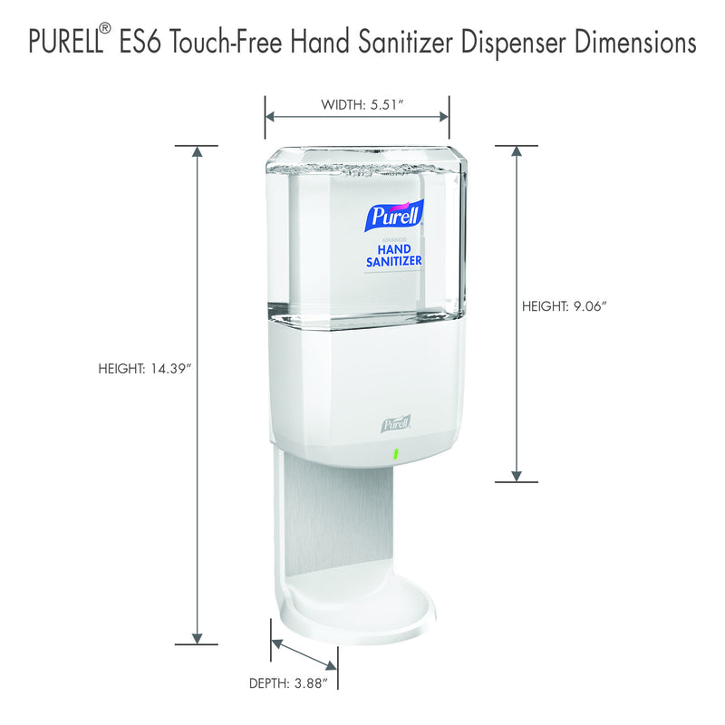 Purell ES6 1200 ml Wall Mount Touch Free Gel Hand Sanitizer Dispenser