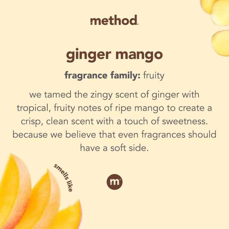 Method Ginger Mango Scent Dryer Sheets Sheets 80 pk
