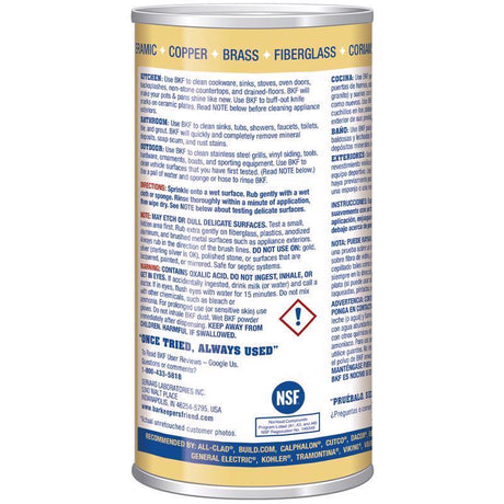 Bar Keepers Friend No Scent Stainless Steel Cleaner & Polish 15 oz Powder