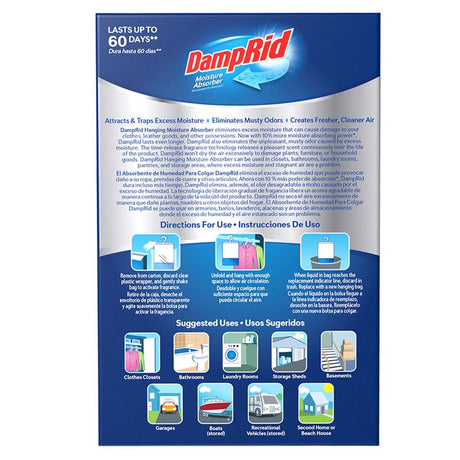 DampRid Hanging Moisture Absorber Fresh Scent 15.4 oz 3 pk