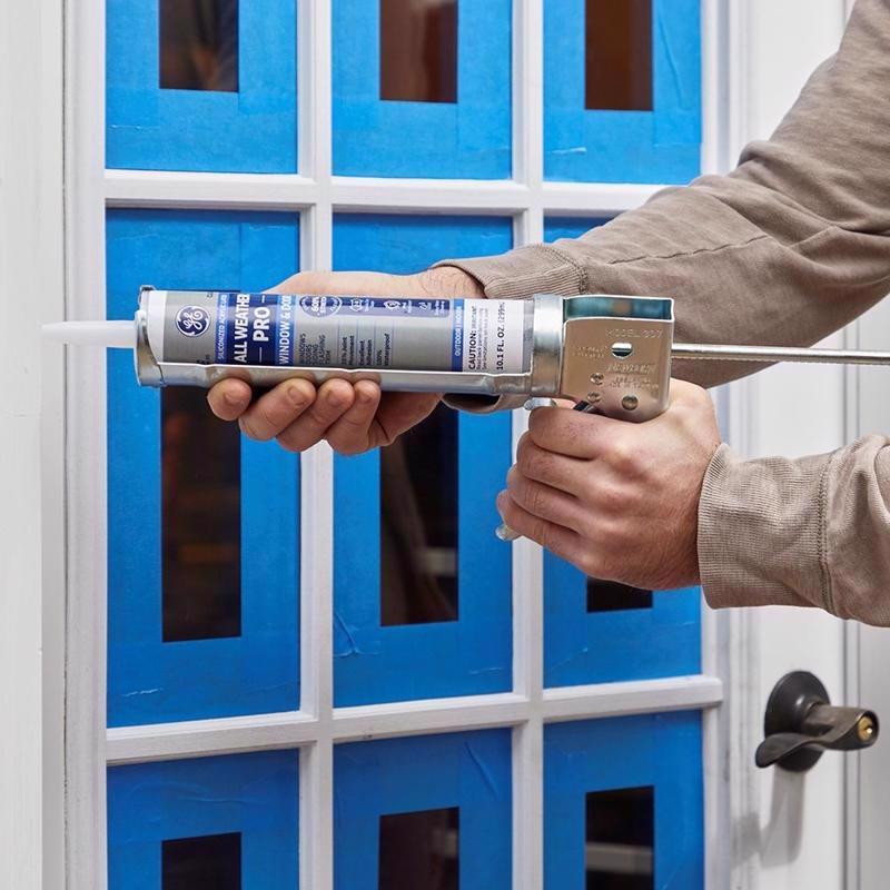 GE All Weather Pro Clear Acrylic Latex Window and Door Caulk Sealant 10.1 oz