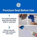 GE All Weather Pro Clear Acrylic Latex Window and Door Caulk Sealant 10.1 oz