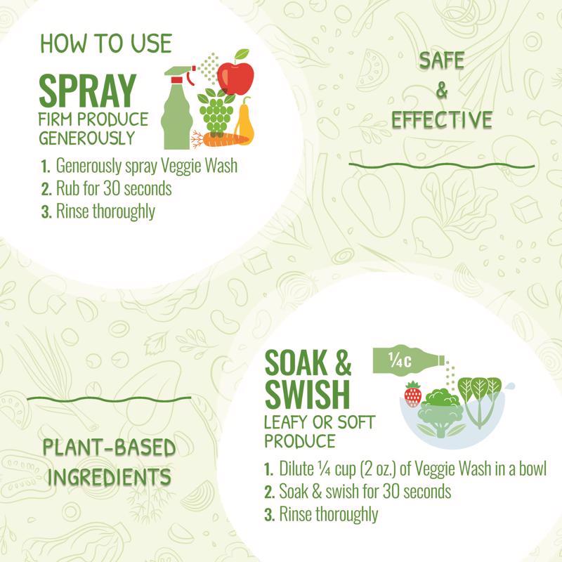 Veggie Wash Fruit and Vegetable Wash 16 oz Liquid