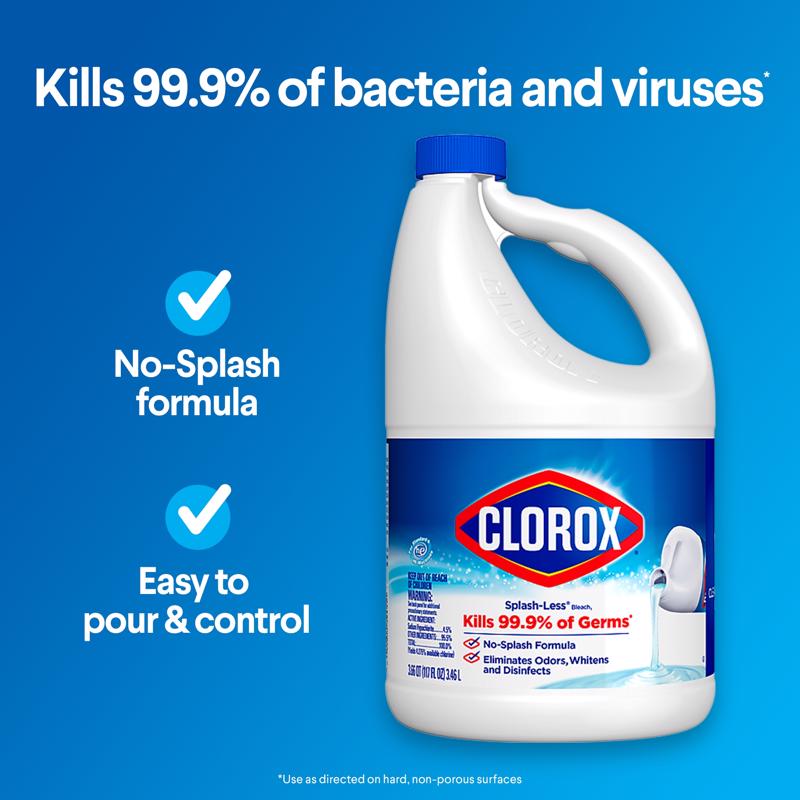 Clorox Splash-Less Regular Scent Bleach 117 oz