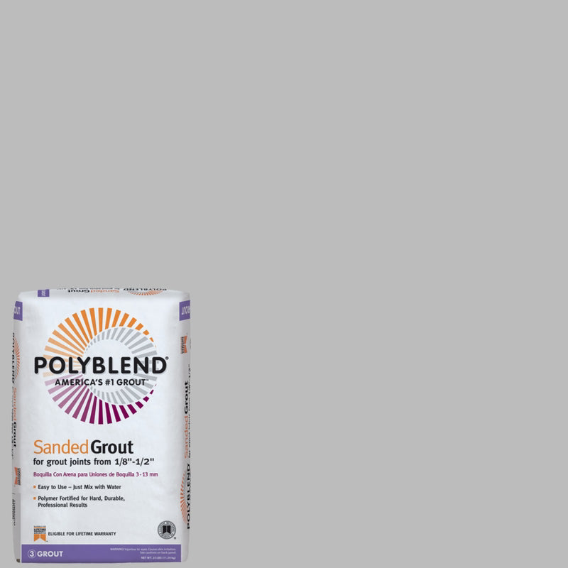 Custom Building Products Polyblend Indoor and Outdoor Platinum Sanded Grout 25 lb