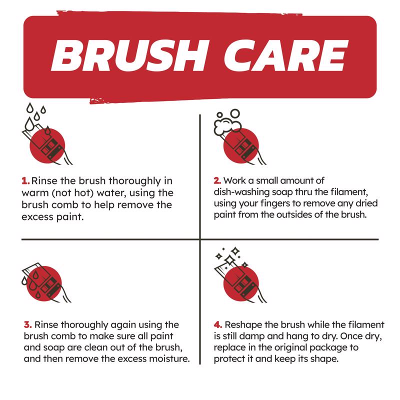 Home Plus Good 1 in. Flat Paint Brush