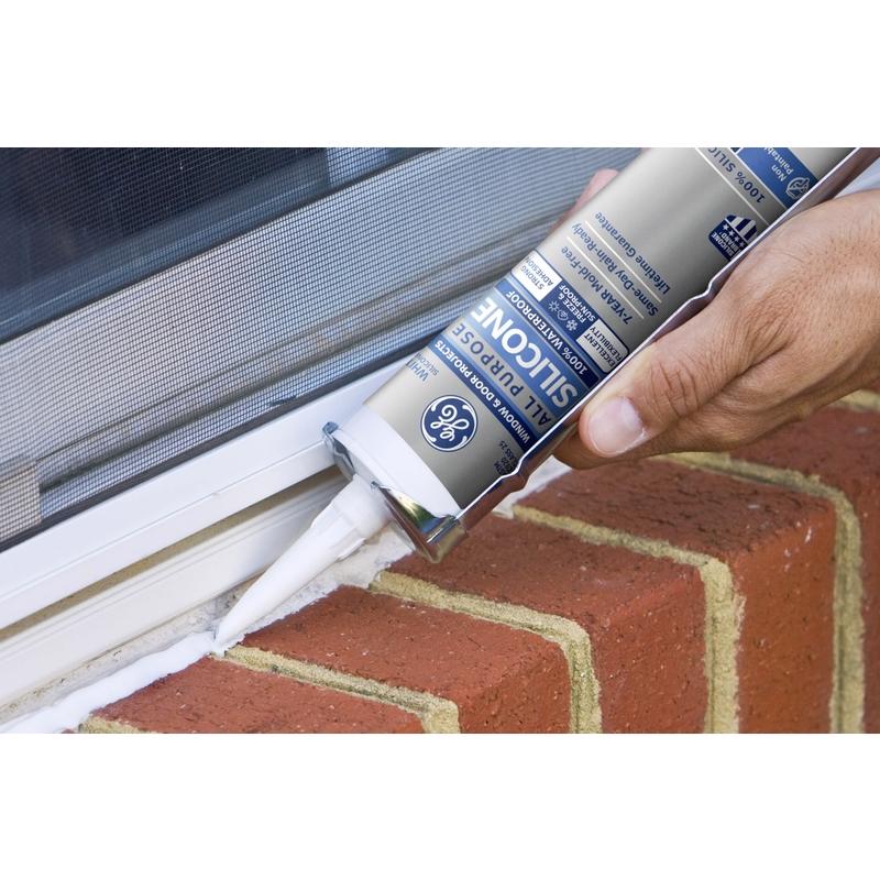 GE Window & Door Clear Silicone 1 Window and Door Caulk Sealant 10.1 oz