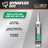 DAP Dynaflex 800 White Elastomeric Polymers Waterproof Sealant 10.1 oz